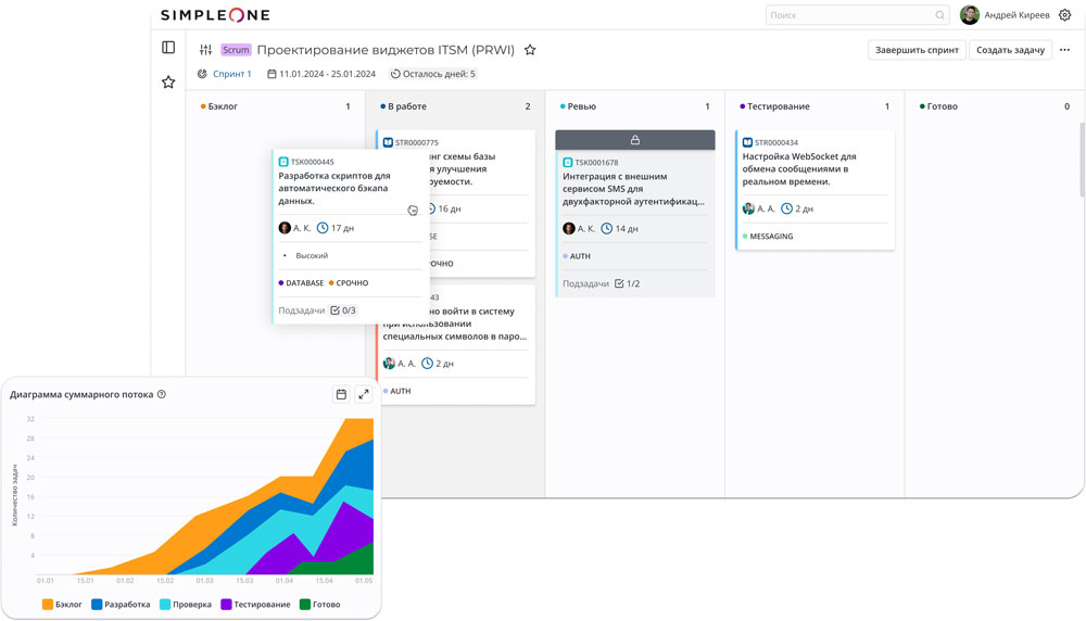 Интерфейс SimpleOne SDLC